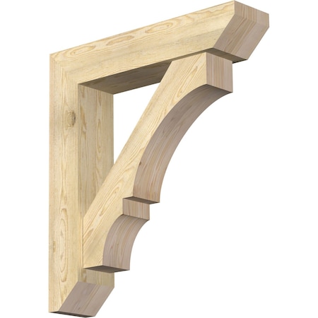 Ekena Millwork Balboa Slat Rough Sawn Bracket w/ Offset Brace, Douglas Fir, 8"W x 36"D x 40"H BKT0806X36X40BOA06RDF